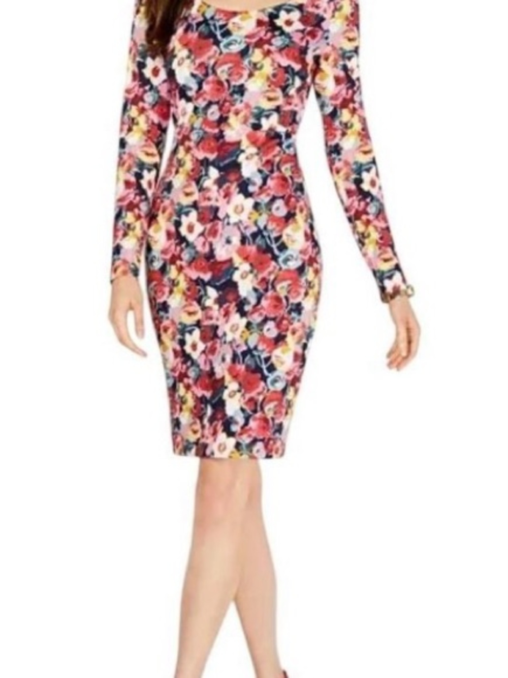 Betsey Johnson Floral Long-Sleeve Bodycon Dress - Floral